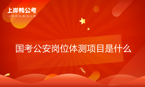 国家公务员考试公安职位体测项目是什么